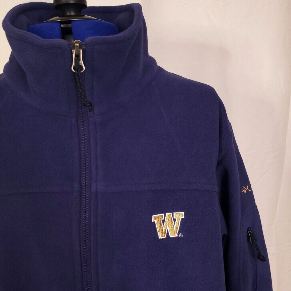 University of Washington Huskies NCAA Fleece Jacket XL 3266 Womens XL Columbia